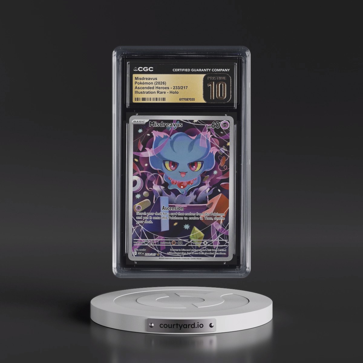 2026 Ascended Heroes - ASC EN #233/217 Misdreavus - Illustration Rare Holo (CGC 10 PRISTINE)