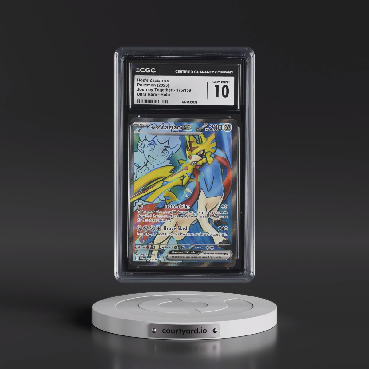 2024 Journey Together - JTG EN #176/159 Hop's Zacian ex - Ultra Rare Holo (CGC 10 GEM MINT)