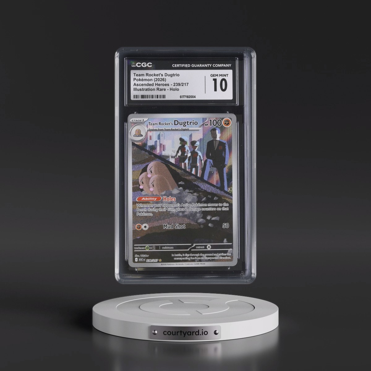 2026 Ascended Heroes - ASC EN #239/217 Team Rocket's Dugtrio - Illustration Rare Holo (CGC 10 GEM MINT)