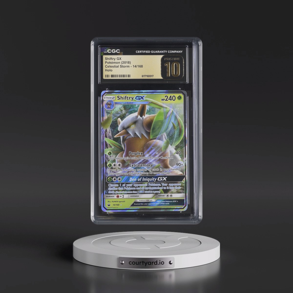 2018 Celestial Storm #14/168 Shiftry GX - Holo (CGC 10 PRISTINE)