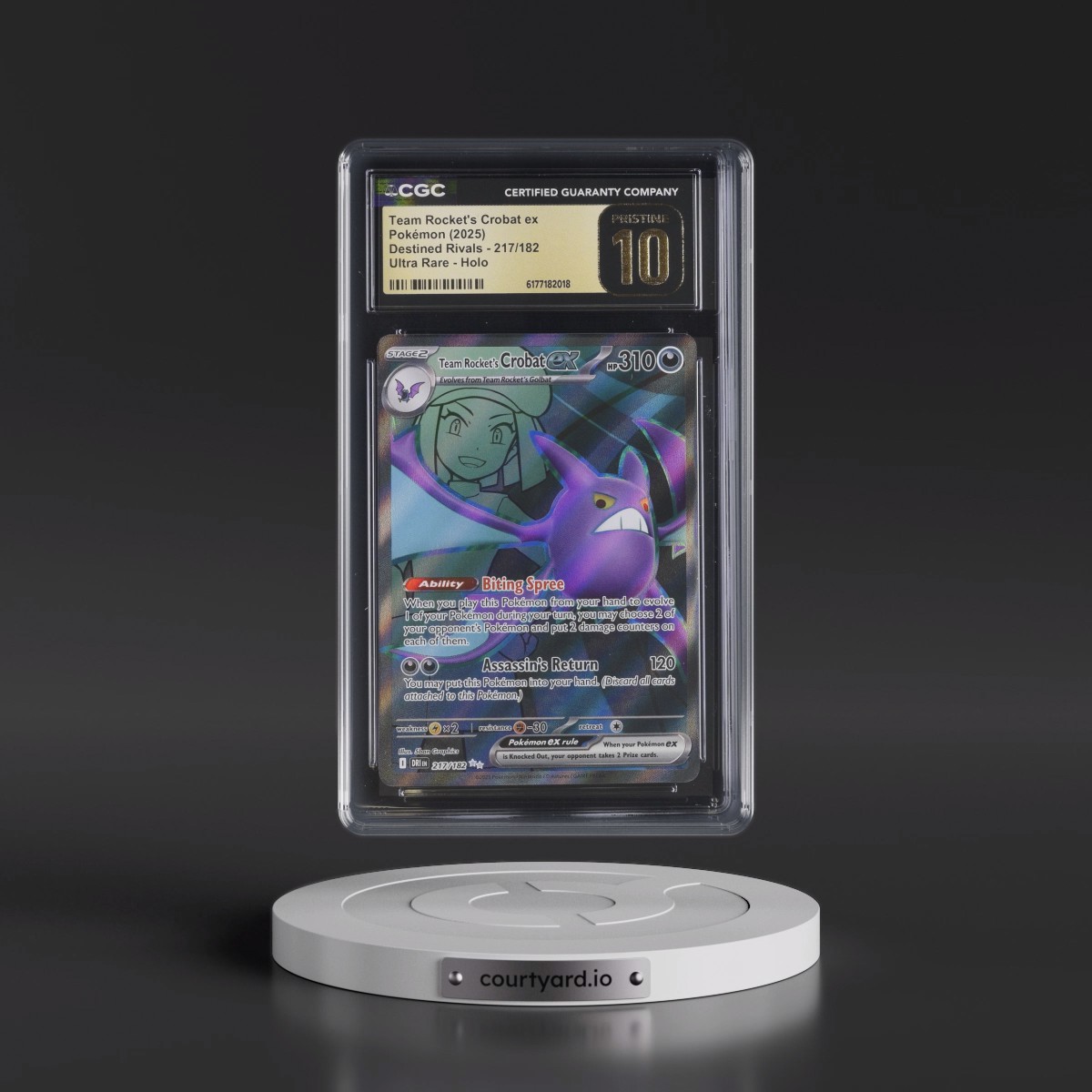 2025 Destined Rivals - DRI EN #217/182 Team Rocket's Crobat ex - Ultra Rare Holo (CGC 10 PRISTINE)