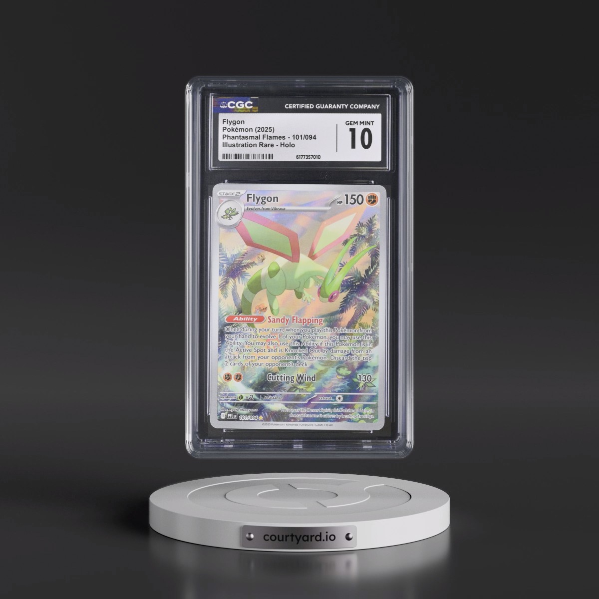 2025 Phantasmal Flames - PFL EN #101/094 Flygon - Illustration Rare Holo (CGC 10 GEM MINT)