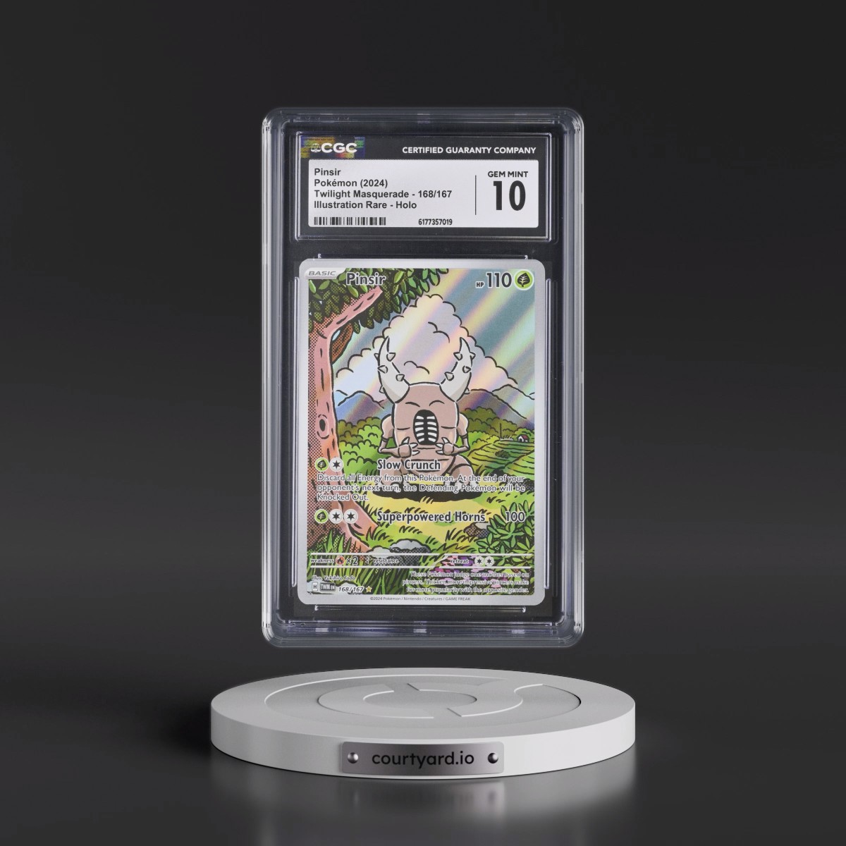 2024 Twilight Masquerade - TWM EN #168/167 Pinsir - Illustration Rare Holo (CGC 10 GEM MINT)