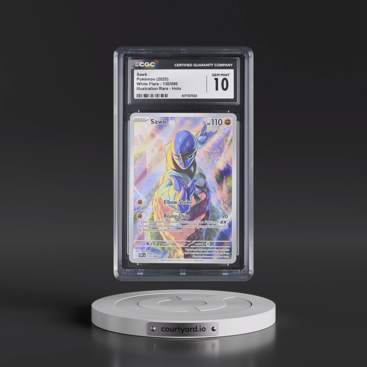 2025 White Flare - WHT EN #130/086 Sawk - Illustration Rare Holo (CGC 10 GEM MINT)