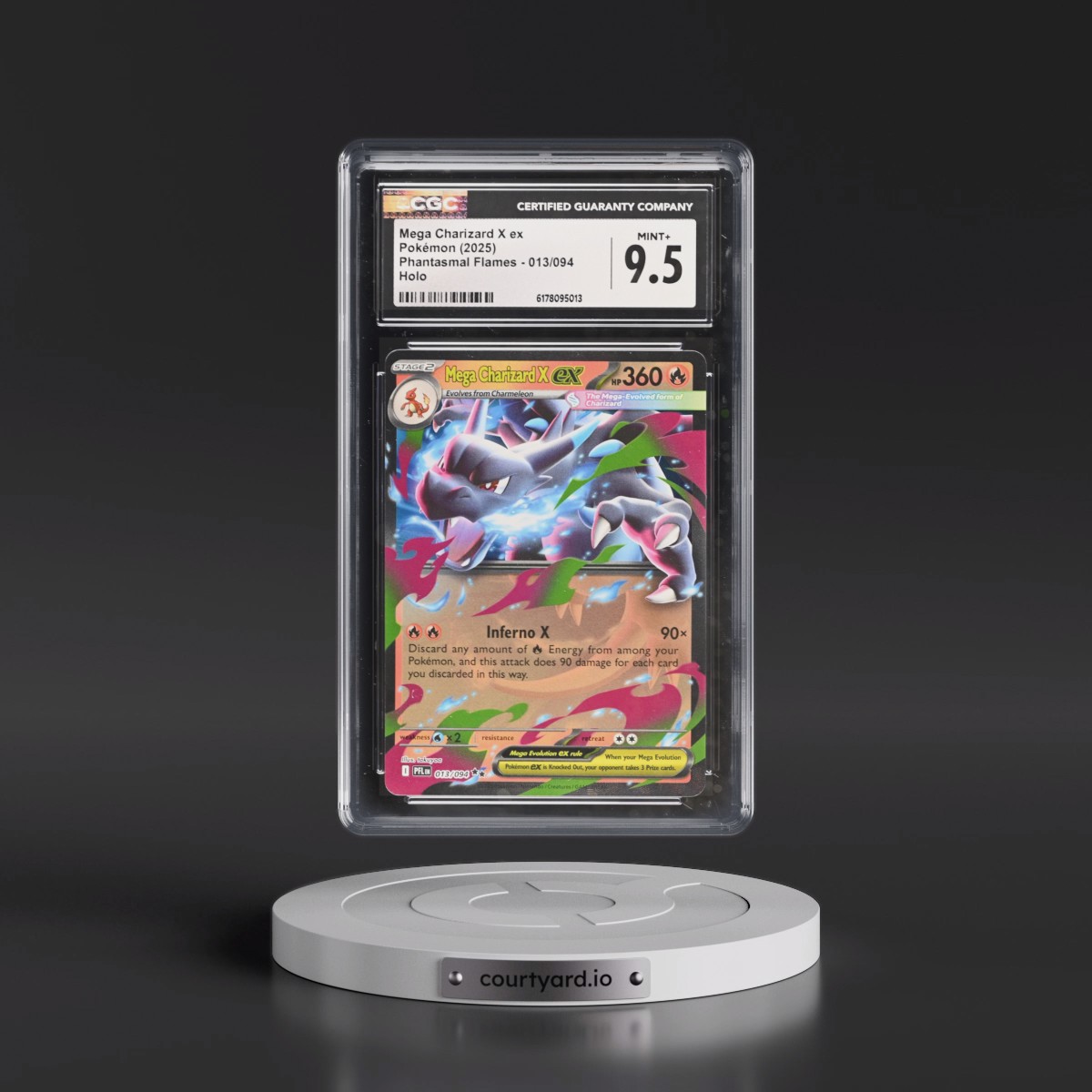 2025 Phantasmal Flames - PFL EN #013/094 Mega Charizard X ex - Holo (CGC 9.5 MINT+)