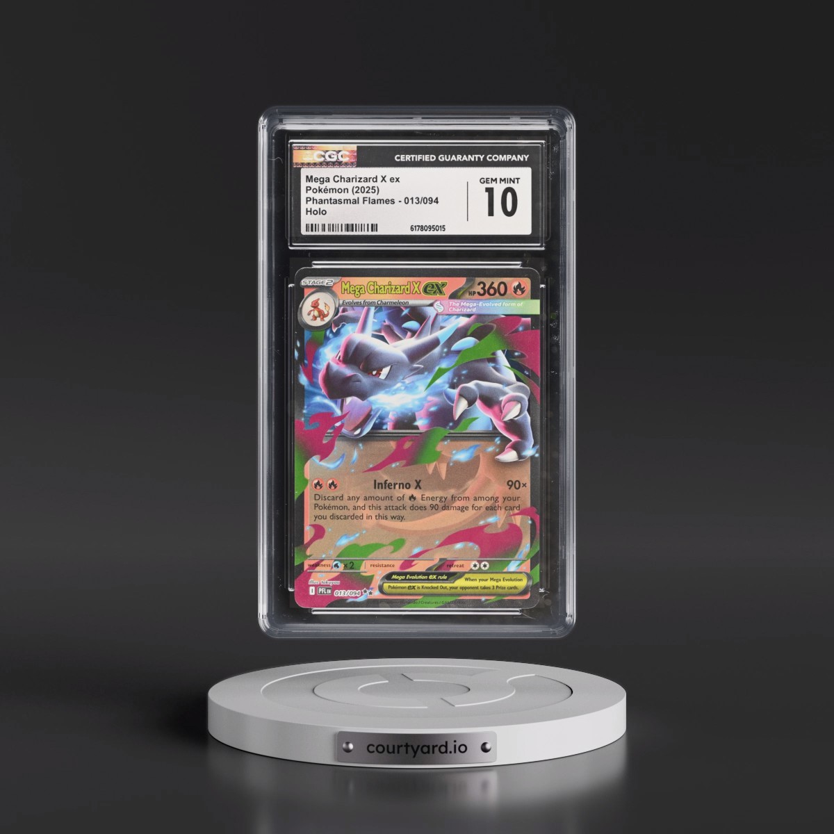 2025 Phantasmal Flames - PFL EN #013/094 Mega Charizard X ex - Holo (CGC 10 GEM MINT)