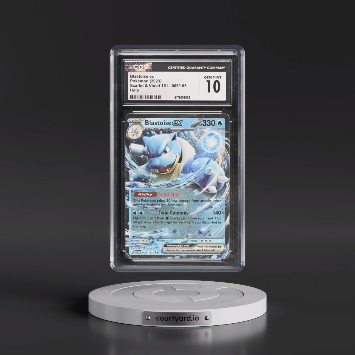 2023 Scarlet & Violet 151 - MEW EN #009/165 Blastoise ex - Holo (CGC 10 GEM MINT)
