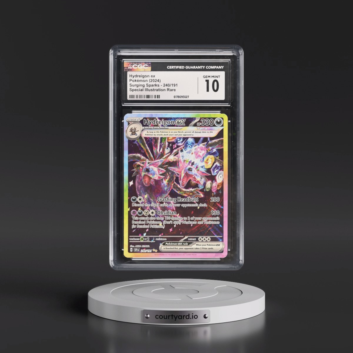2024 Surging Sparks - SSP EN #240/191 Hydreigon ex - Special Illustration Rare (Holo) (CGC 10 GEM MINT)