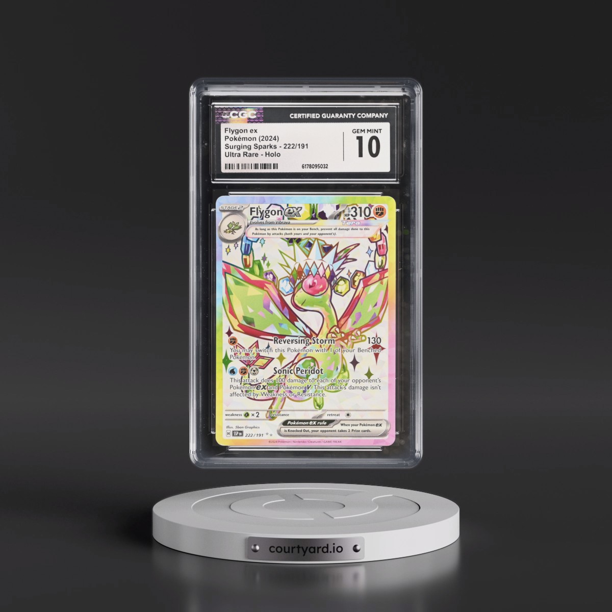 2024 Surging Sparks - SSP EN #222/191 Flygon ex - Ultra Rare Holo (CGC 10 GEM MINT)