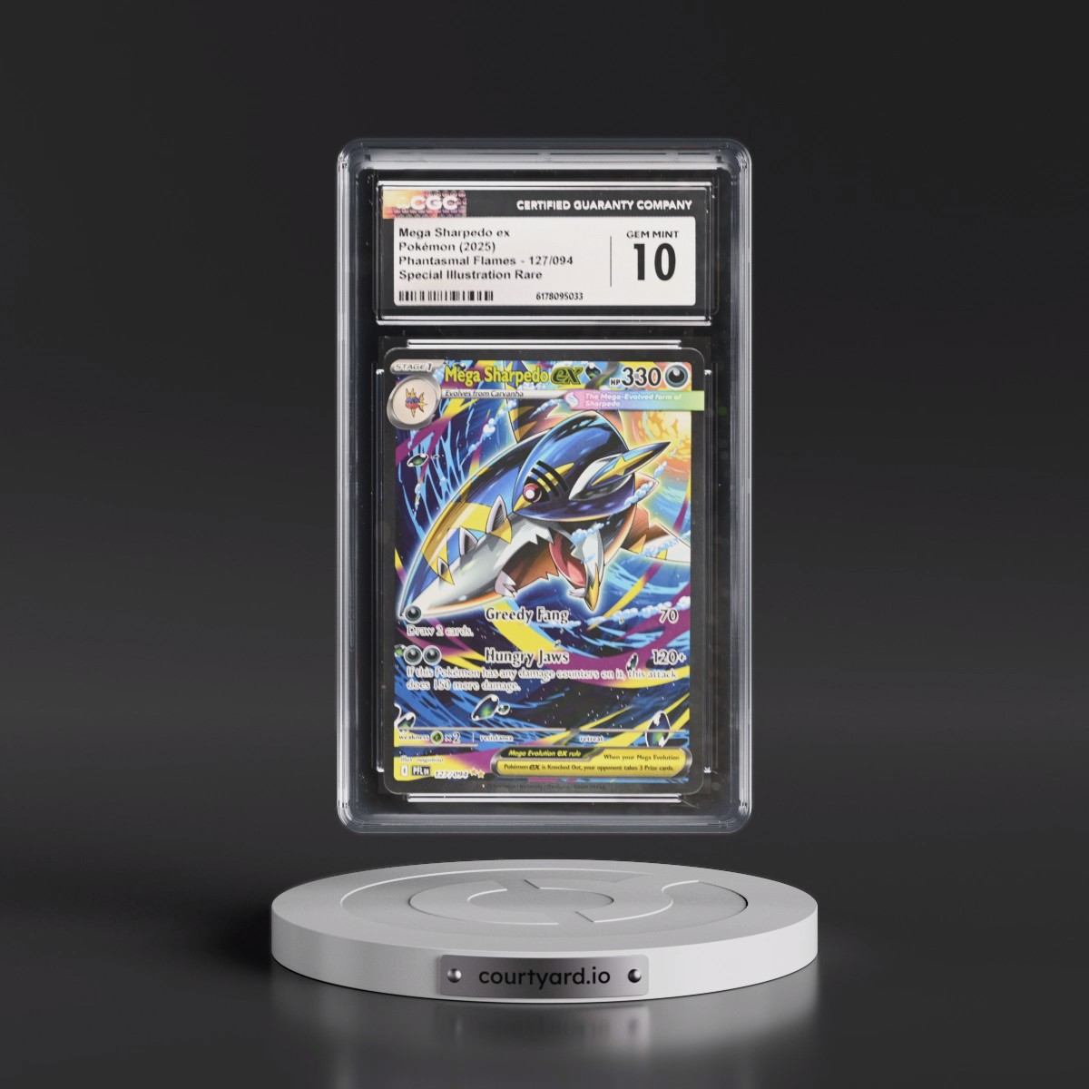 2025 Phantasmal Flames - PFL EN #127/094 Mega Sharpedo ex - Special Illustration Rare (Holo) (CGC 10 GEM MINT)