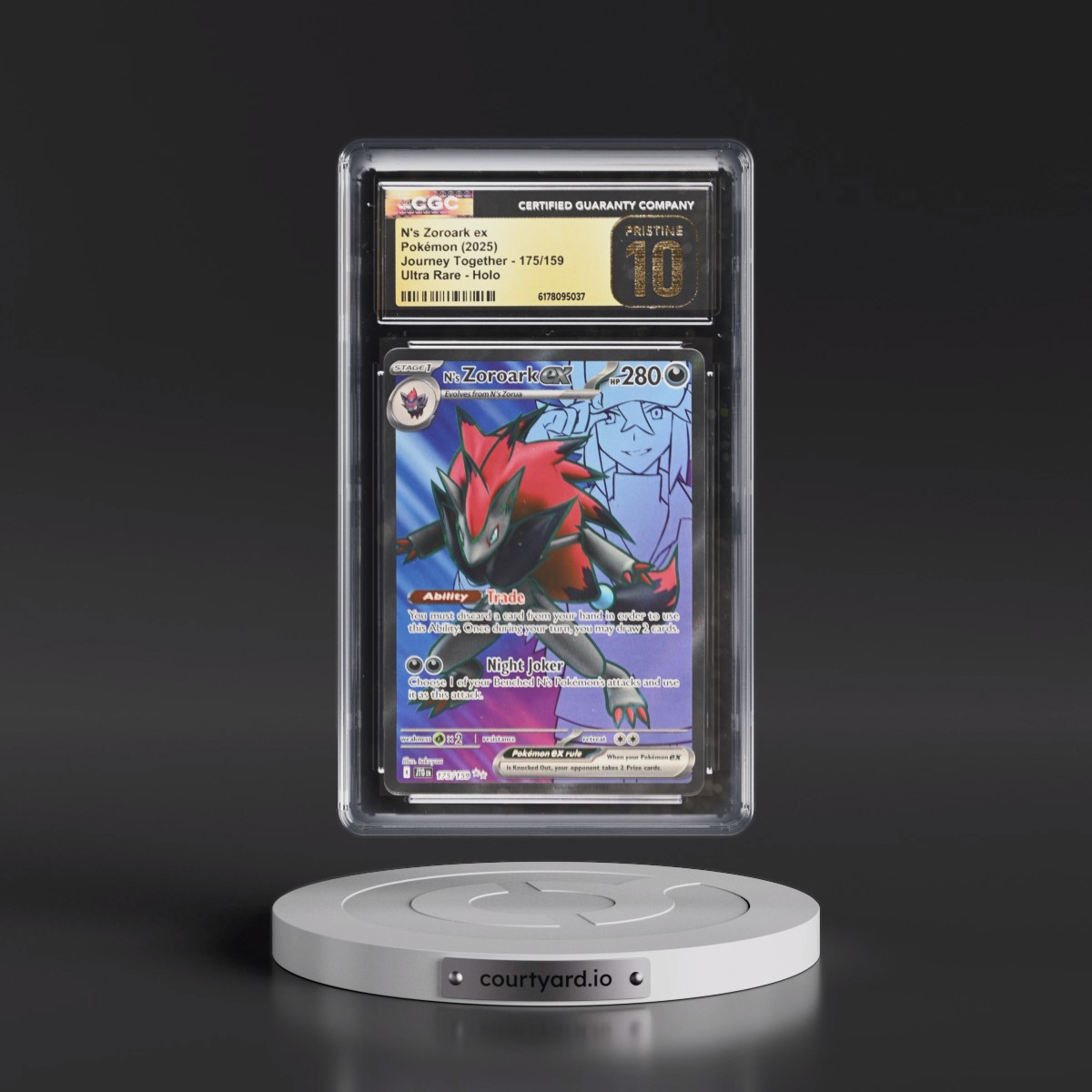 2024 Journey Together - JTG EN #175/159 N's Zoroark ex - Ultra Rare Holo (CGC 10 PRISTINE)