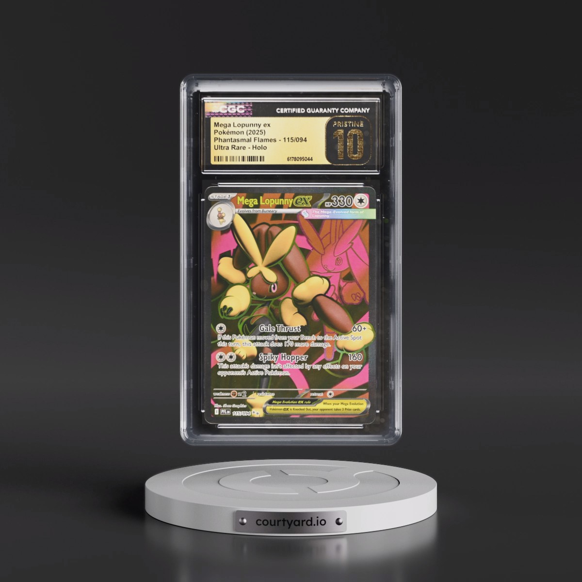 2025 Phantasmal Flames - PFL EN #115/094 Mega Lopunny ex - Ultra Rare Holo (CGC 10 PRISTINE)