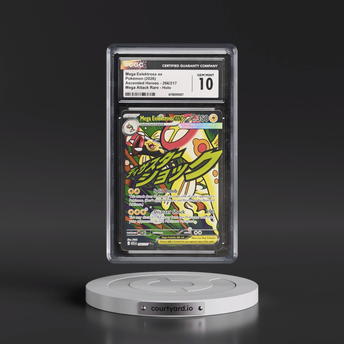 2026 Ascended Heroes - ASC EN #266/217 Mega Eelektross ex - Mega Attack Rare Holo (CGC 10 GEM MINT)