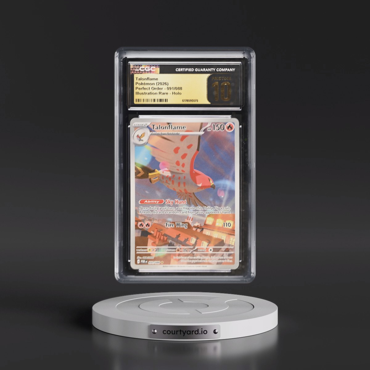 2026 Perfect Order - POR EN #091/088 Talonflame - Illustration Rare Holo (CGC 10 PRISTINE)