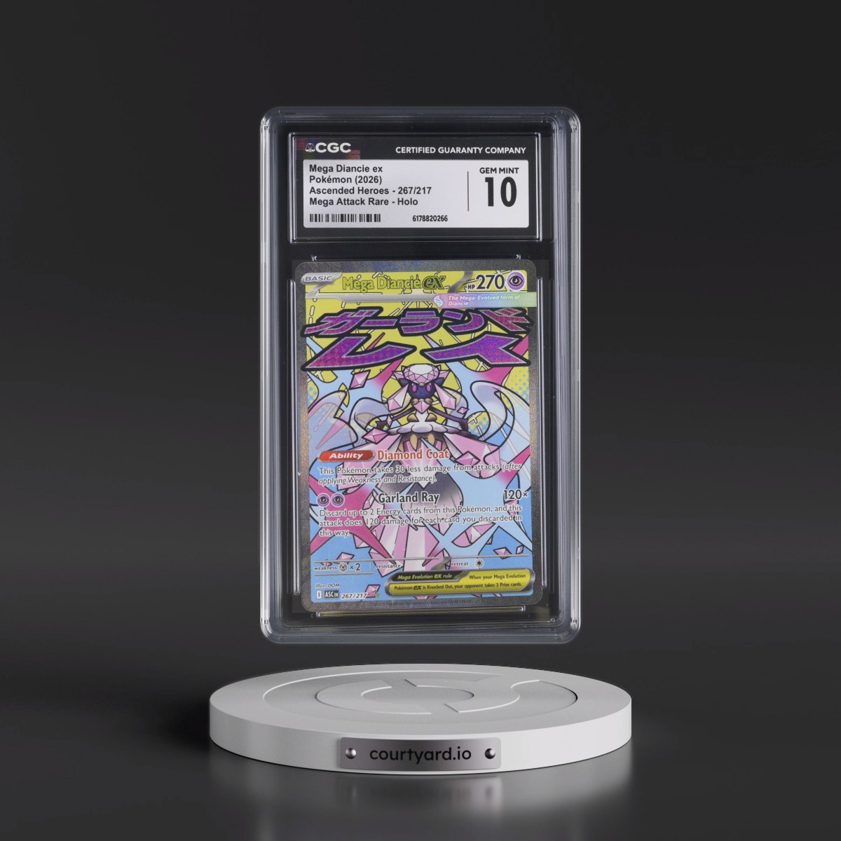 2026 Ascended Heroes - ASC EN #267/217 Mega Diancie ex - Mega Attack Rare Holo (CGC 10 GEM MINT)