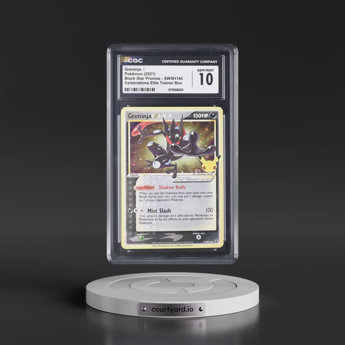 2017 Black Star Promos - Sword & Shield #SWSH144 Greninja â - Celebrations Elite Trainer Box (Cosmos Holo) (CGC 10 GEM MINT)