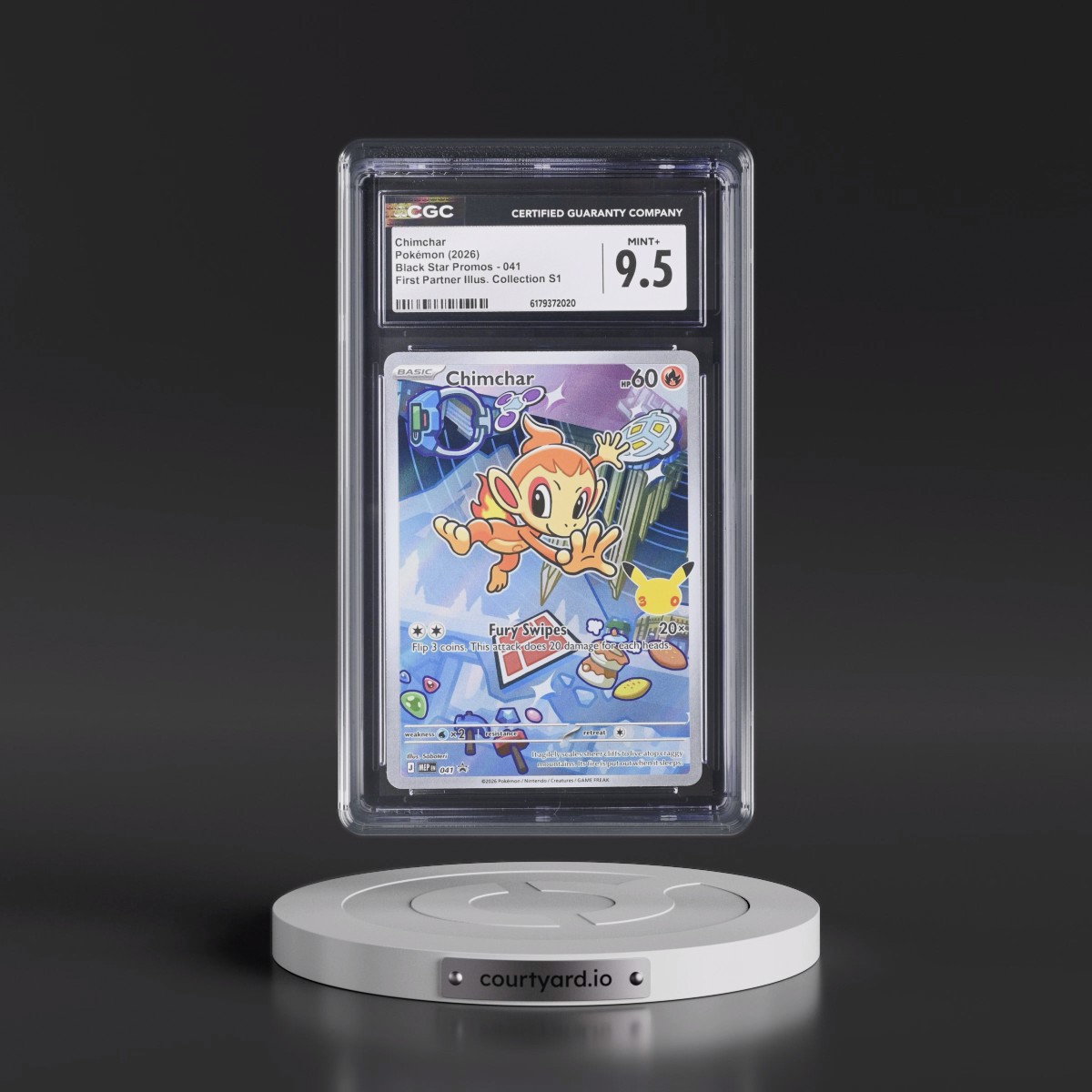 2025 Black Star Promos - Mega Evolution MEP EN #041 Chimchar - First Partner Illustration Collection Series 1 (Holo) (CGC 9.5 MINT+)