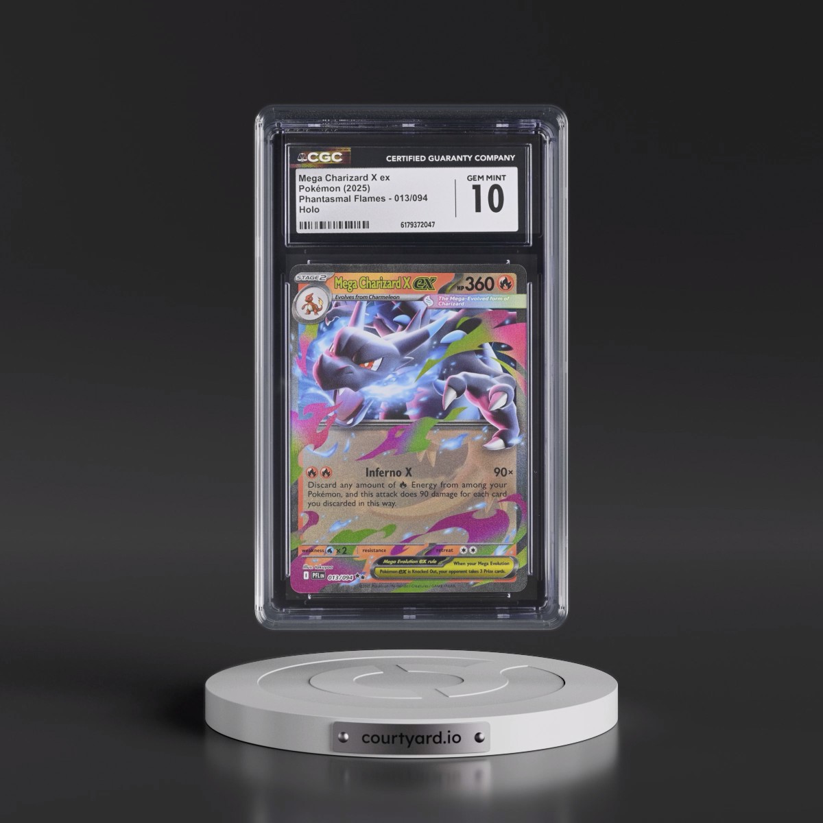 2025 Phantasmal Flames - PFL EN #013/094 Mega Charizard X ex - Holo (CGC 10 GEM MINT)