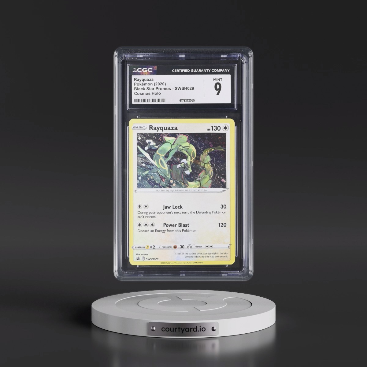 2017 Black Star Promos - Sword & Shield #SWSH029 Rayquaza - Cosmos Holo (CGC 9 MINT)