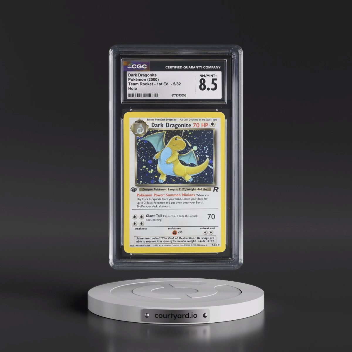 2000 Team Rocket Dark Dragonite - 1st Edition Holo #5/82 CGC 8.5
