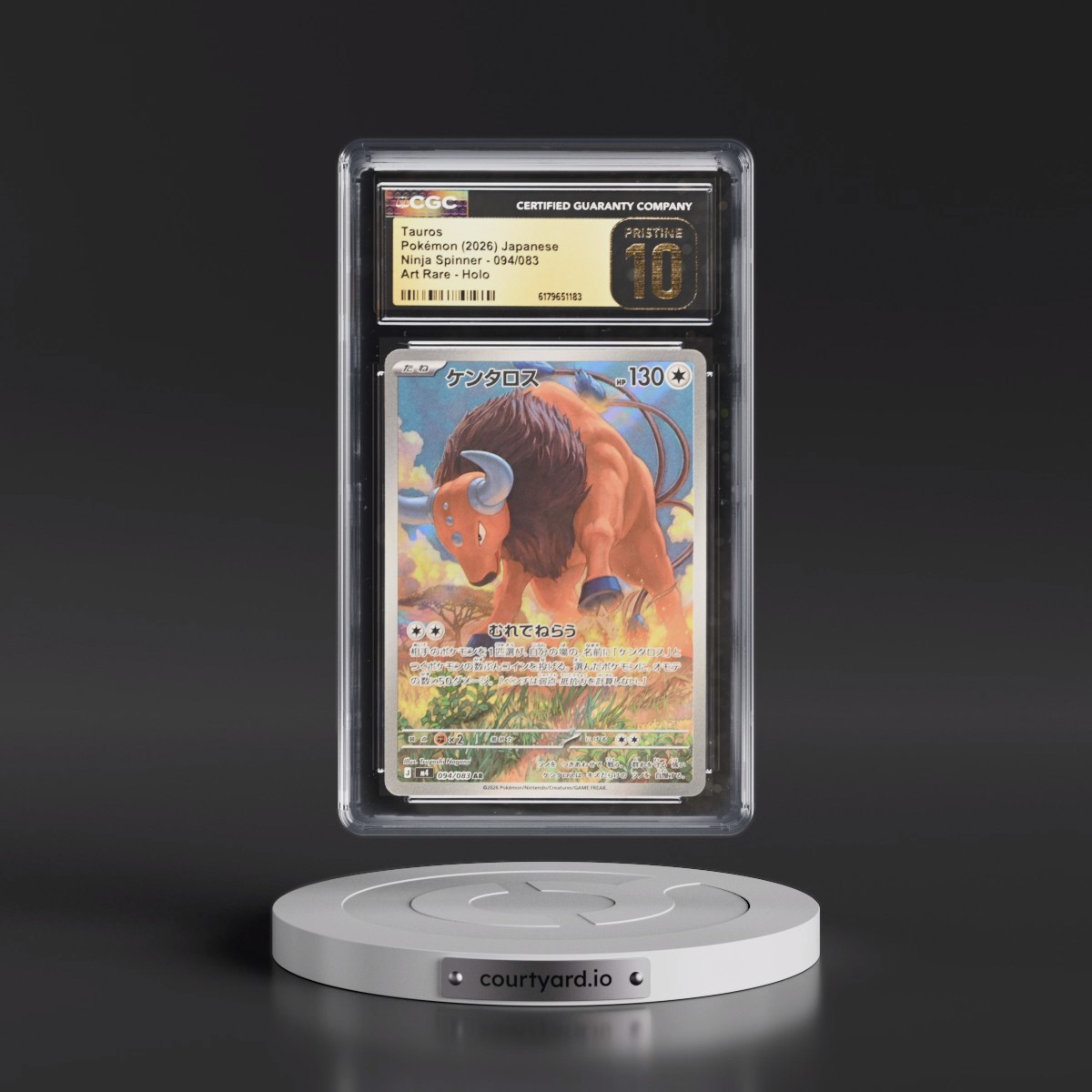 2026 Ninja Spinner - M4 #094/083 Tauros - Art Rare Holo (CGC 10 PRISTINE)