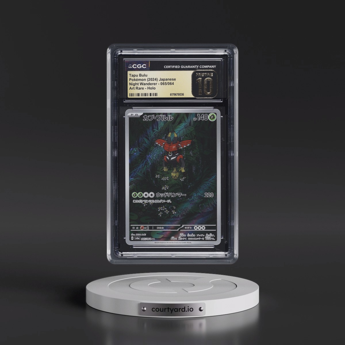 2024 Night Wanderer #065/064 Tapu Bulu - Art Rare Holo (CGC 10 PRISTINE)