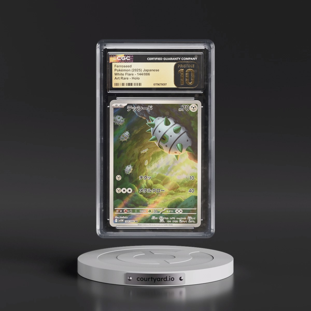 2025 White Flare - sv11W #144/086 Ferroseed - Art Rare Holo (CGC 10 PRISTINE)