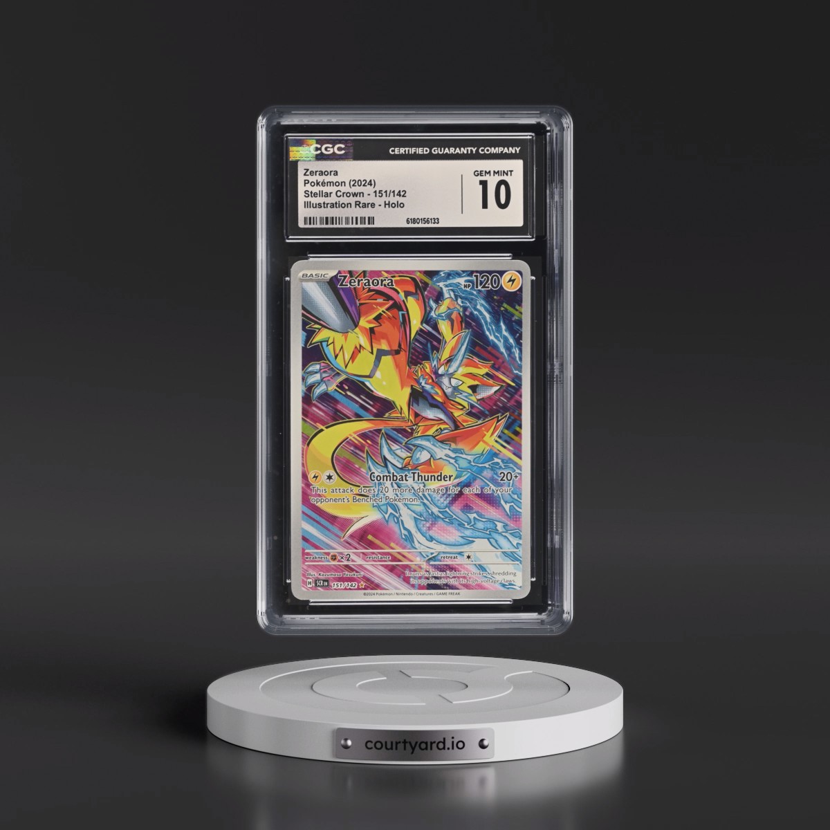 2024 Stellar Crown - SCR EN Zeraora - Illustration Rare Holo #151/142 CGC 10