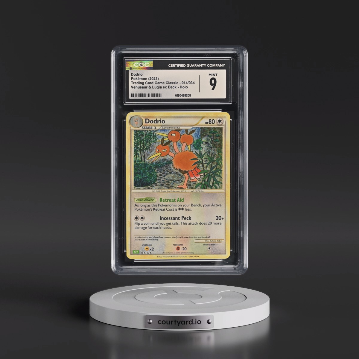 2023 Trading Card Game Classic - CLV, CLC, CLB #014/034 Dodrio - Venusaur & Lugia ex Deck - CLV Holo (CGC 9 MINT)