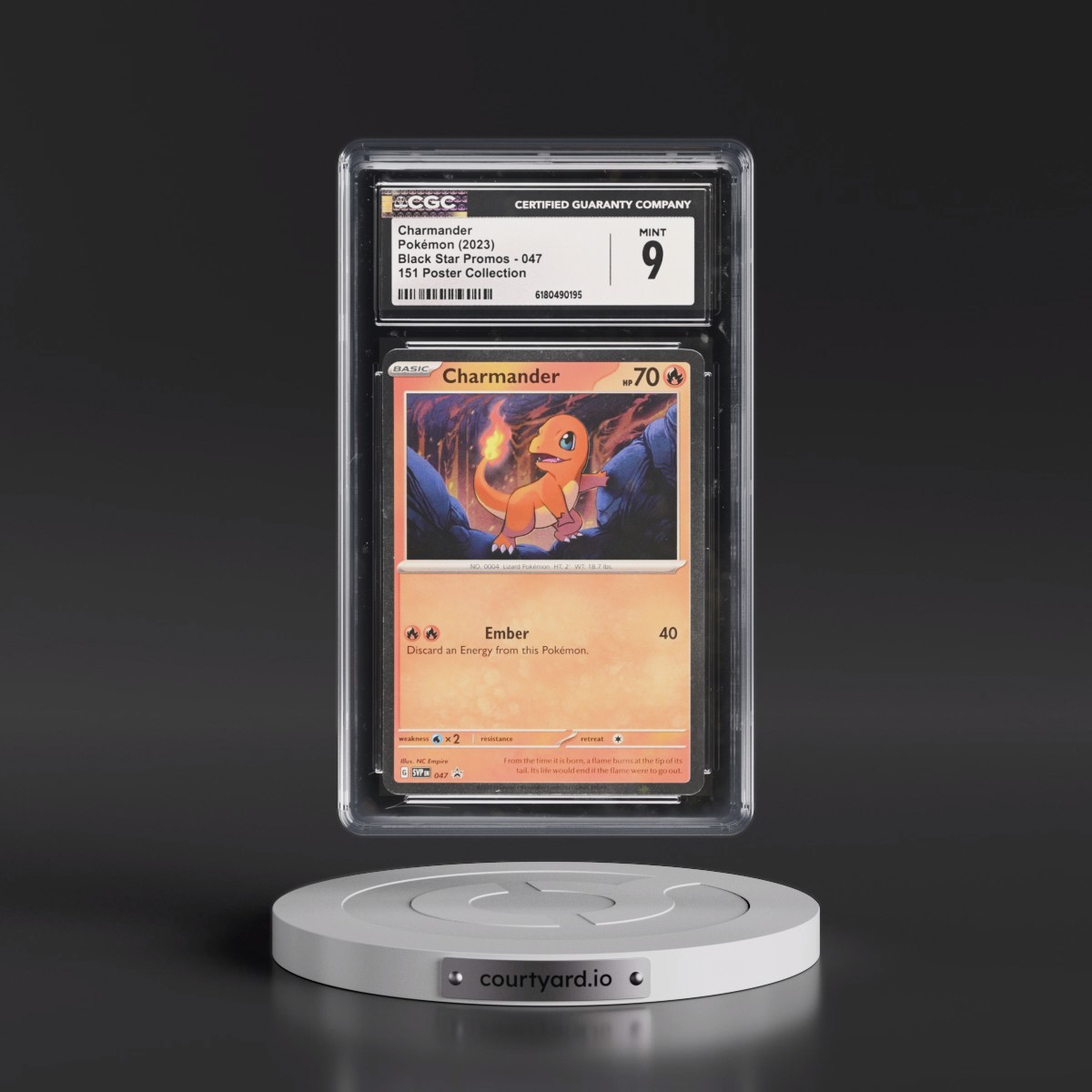 2023 Black Star Promos - Scarlet & Violet SVP EN Charmander - 151 Poster Collection (Cosmos Holo) #047 CGC 9