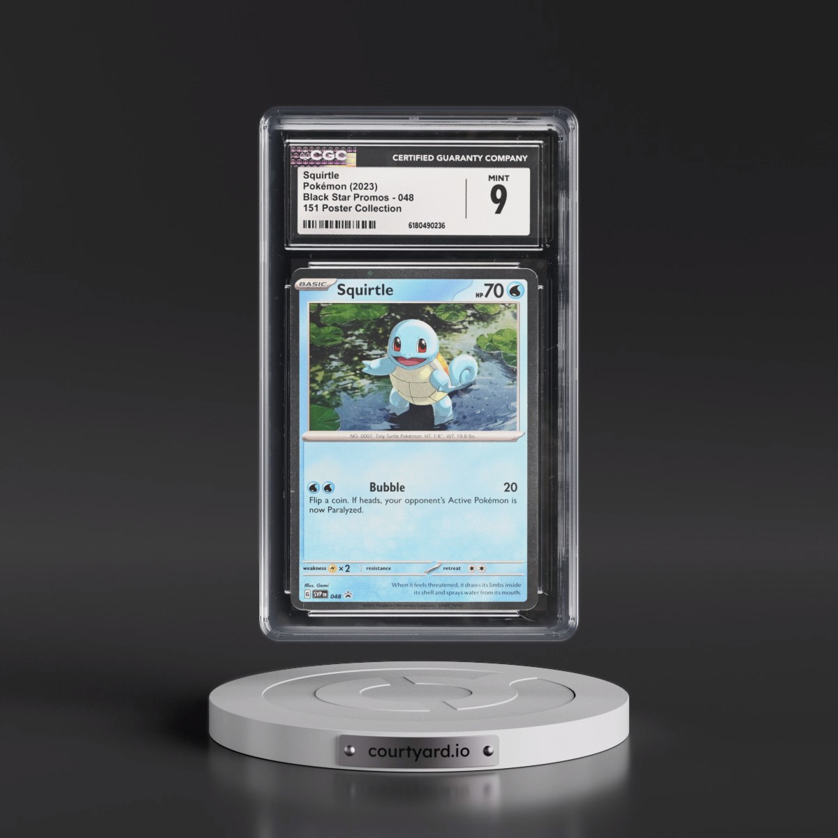 2023 Black Star Promos - Scarlet & Violet SVP EN #048 Squirtle - 151 Poster Collection (Cosmos Holo) (CGC 9 MINT)