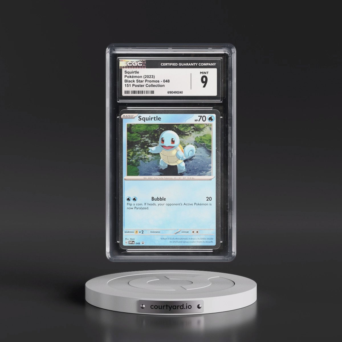 2023 Black Star Promos - Scarlet & Violet SVP EN #048 Squirtle - 151 Poster Collection (Cosmos Holo) (CGC 9 MINT)