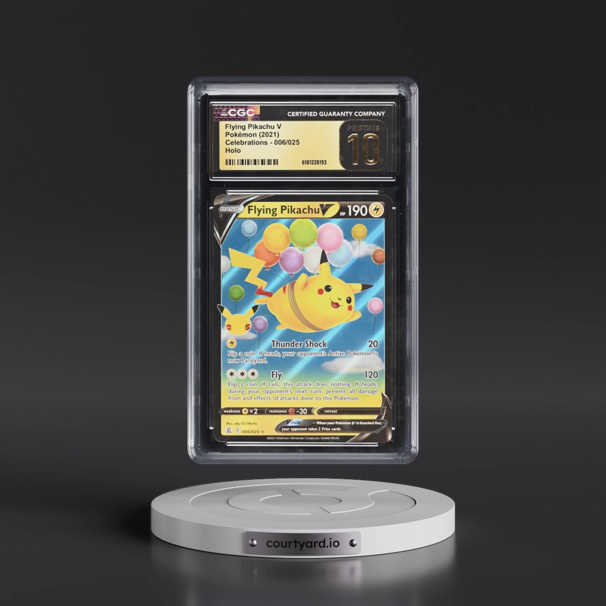 2021 Celebrations Flying Pikachu V - Holo #006/025 CGC 10