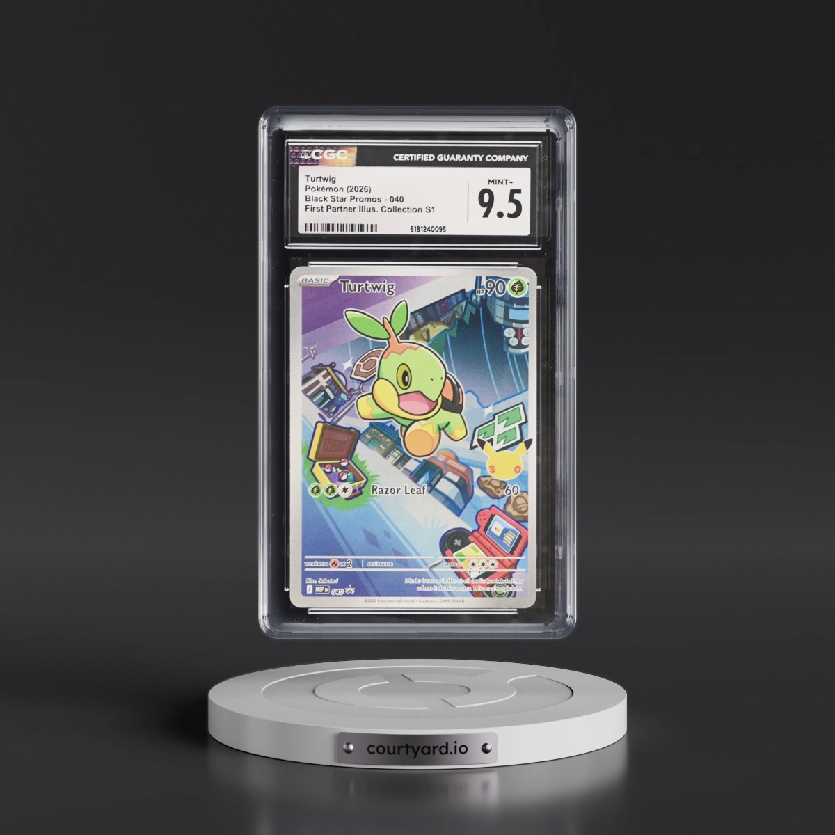 2025 Black Star Promos - Mega Evolution MEP EN #040 Turtwig - First Partner Illustration Collection Series 1 (Holo) (CGC 9.5 MINT+)