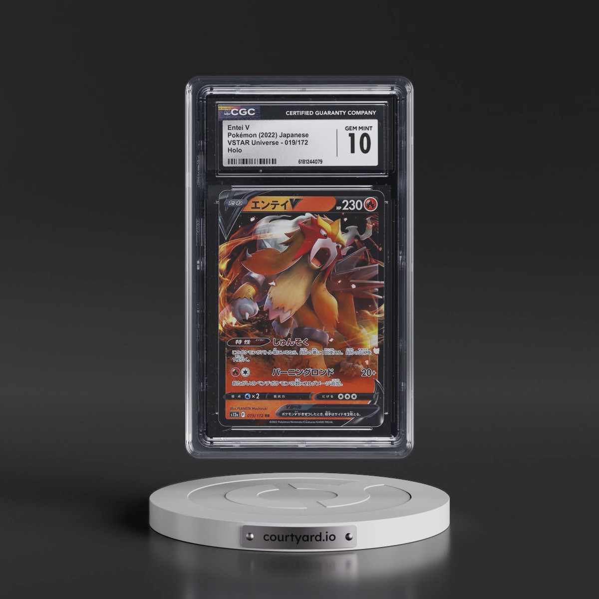 2022 VSTAR Universe Entei V - Holo #019/172 CGC 10