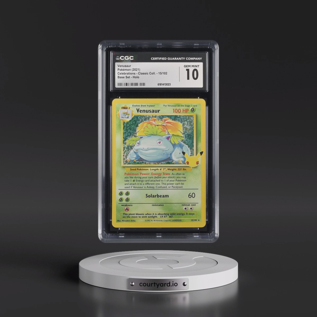 2021 Celebrations - Classic Collection #15/102 Venusaur - Base Set Holo (CGC 10 GEM MINT)