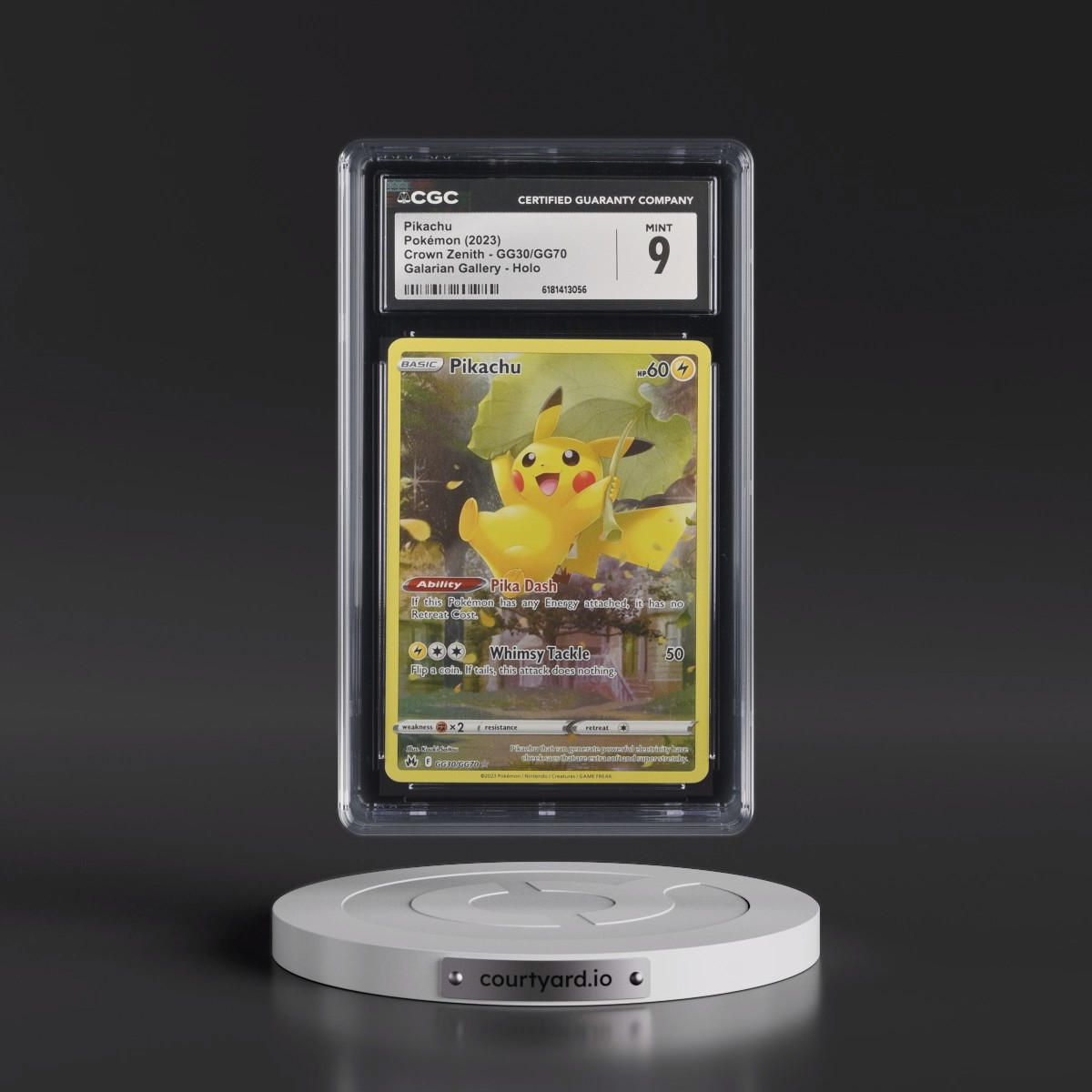 2023 Crown Zenith #GG30/GG70 Pikachu - Galarian Gallery Holo (CGC 9 MINT)