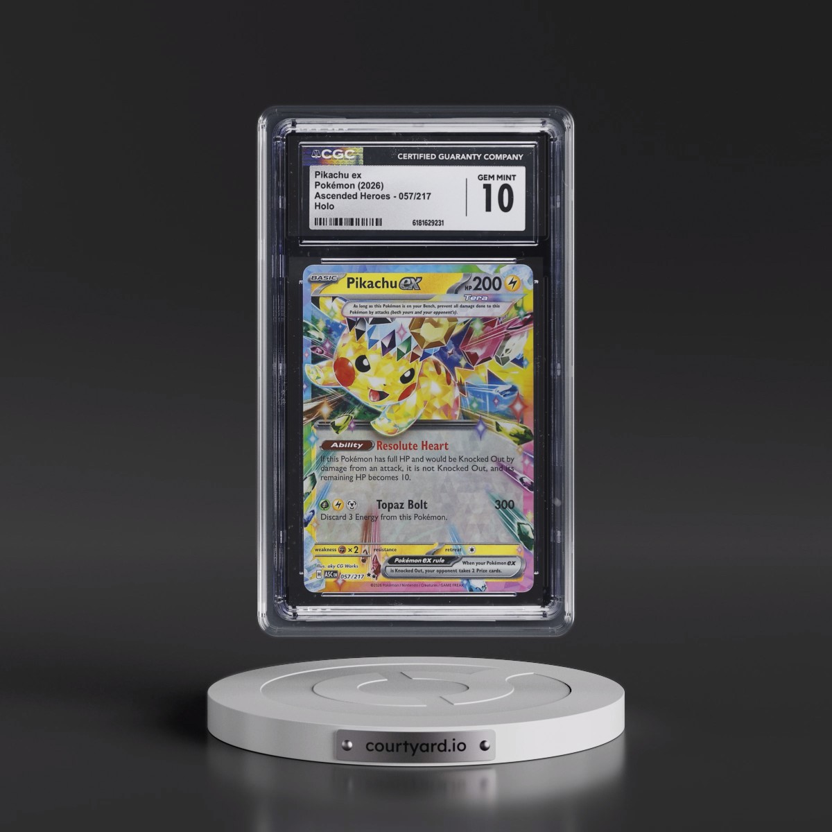 2026 Ascended Heroes - ASC EN #057/217 Pikachu ex - Holo (CGC 10 GEM MINT)
