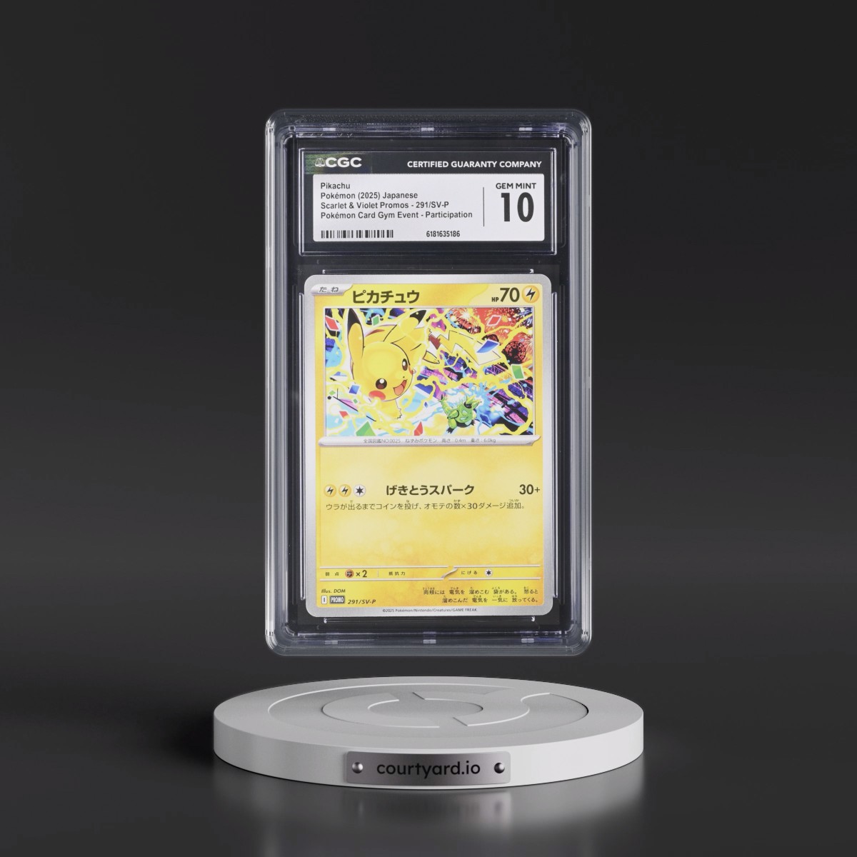 2022 Scarlet & Violet Promos #291/SV-P Pikachu - Pokémon Card Gym Event Participation (CGC 10 GEM MINT)