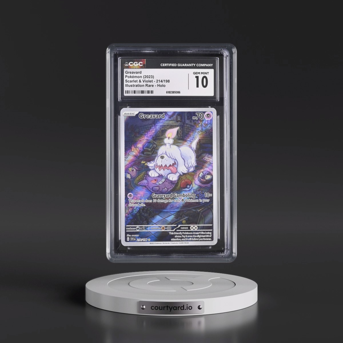 2023 Scarlet & Violet #214/198 Greavard - Illustration Rare Holo (CGC 10 GEM MINT)