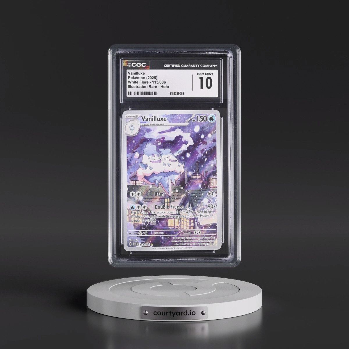 2025 White Flare - WHT EN #113/086 Vanilluxe - Illustration Rare Holo (CGC 10 GEM MINT)