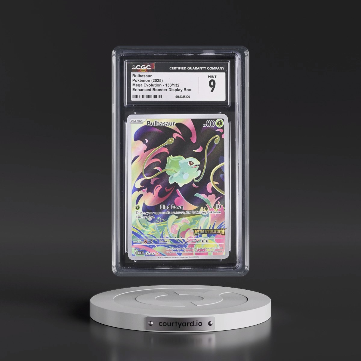 2025 Mega Evolution - MEG EN #133/132 Bulbasaur - Enhanced Booster Display Box (Mega Evolution Stamp) (Holo) (CGC 9 MINT)