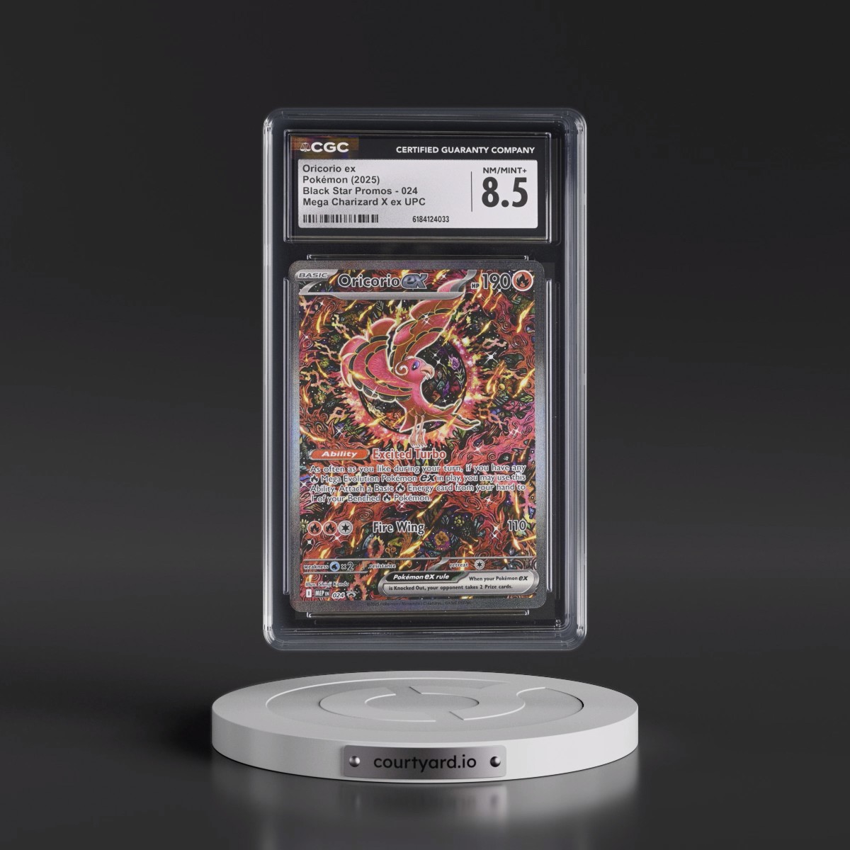 2025 Black Star Promos - Mega Evolution MEP EN Oricorio ex - Mega Charizard X ex Ultra Premium Collection (Holo) #024 CGC 8.5