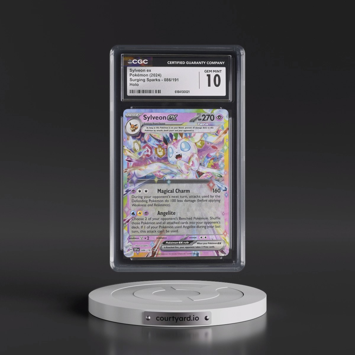 2024 Surging Sparks - SSP EN #086/191 Sylveon ex - Holo (CGC 10 GEM MINT)