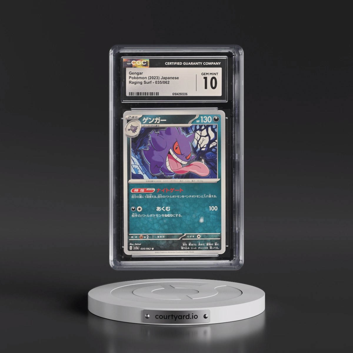 2023 Raging Surf #035/062 Gengar (CGC 10 GEM MINT)