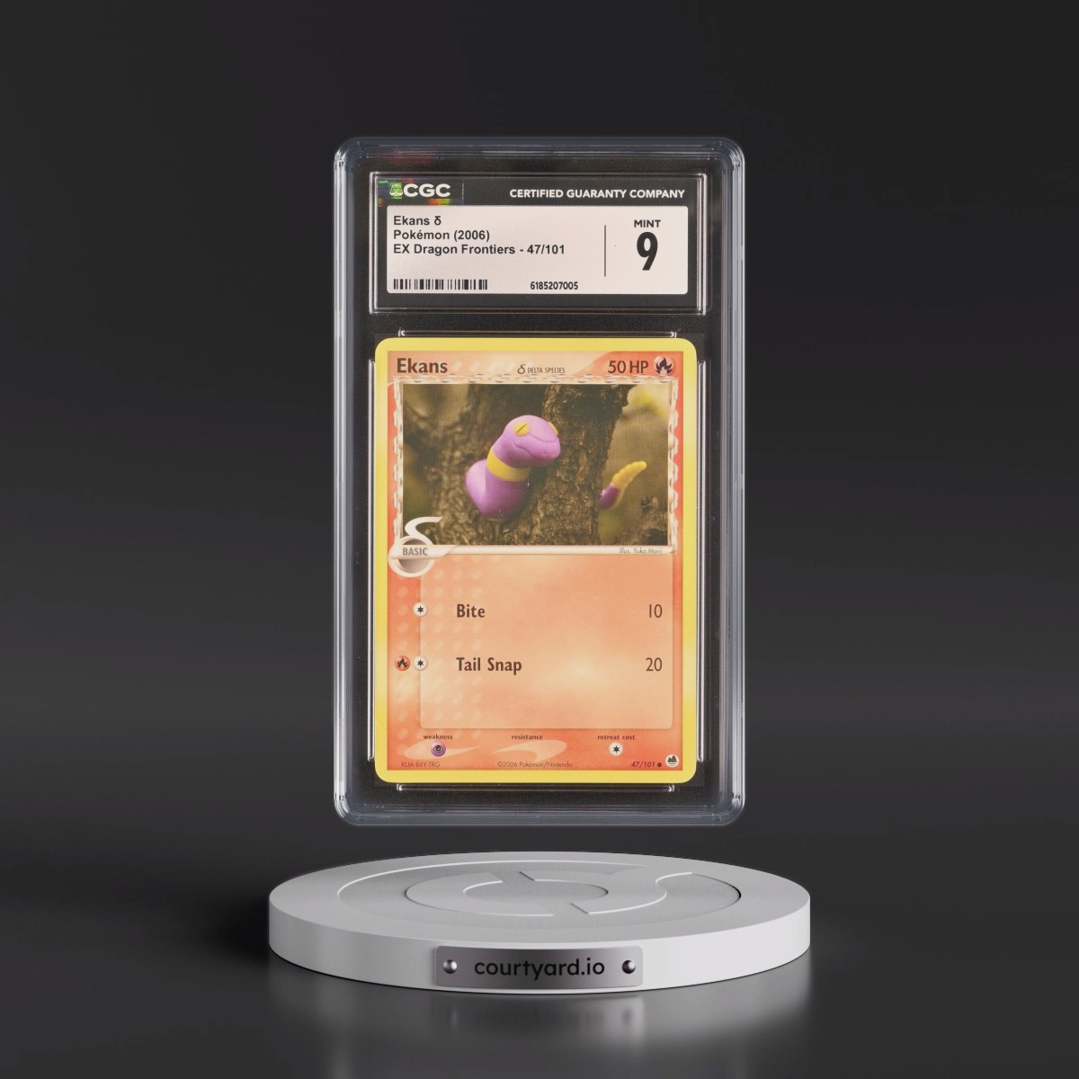2006 EX Dragon Frontiers #47/101 Ekans δ (CGC 9 MINT)