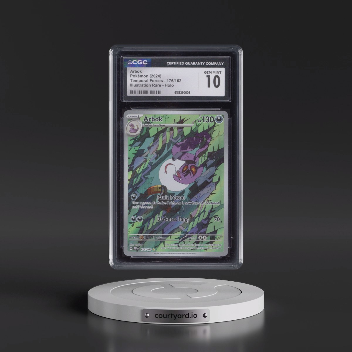 2023 Temporal Forces - TEF EN #176/162 Arbok - Illustration Rare Holo (CGC 10 GEM MINT)