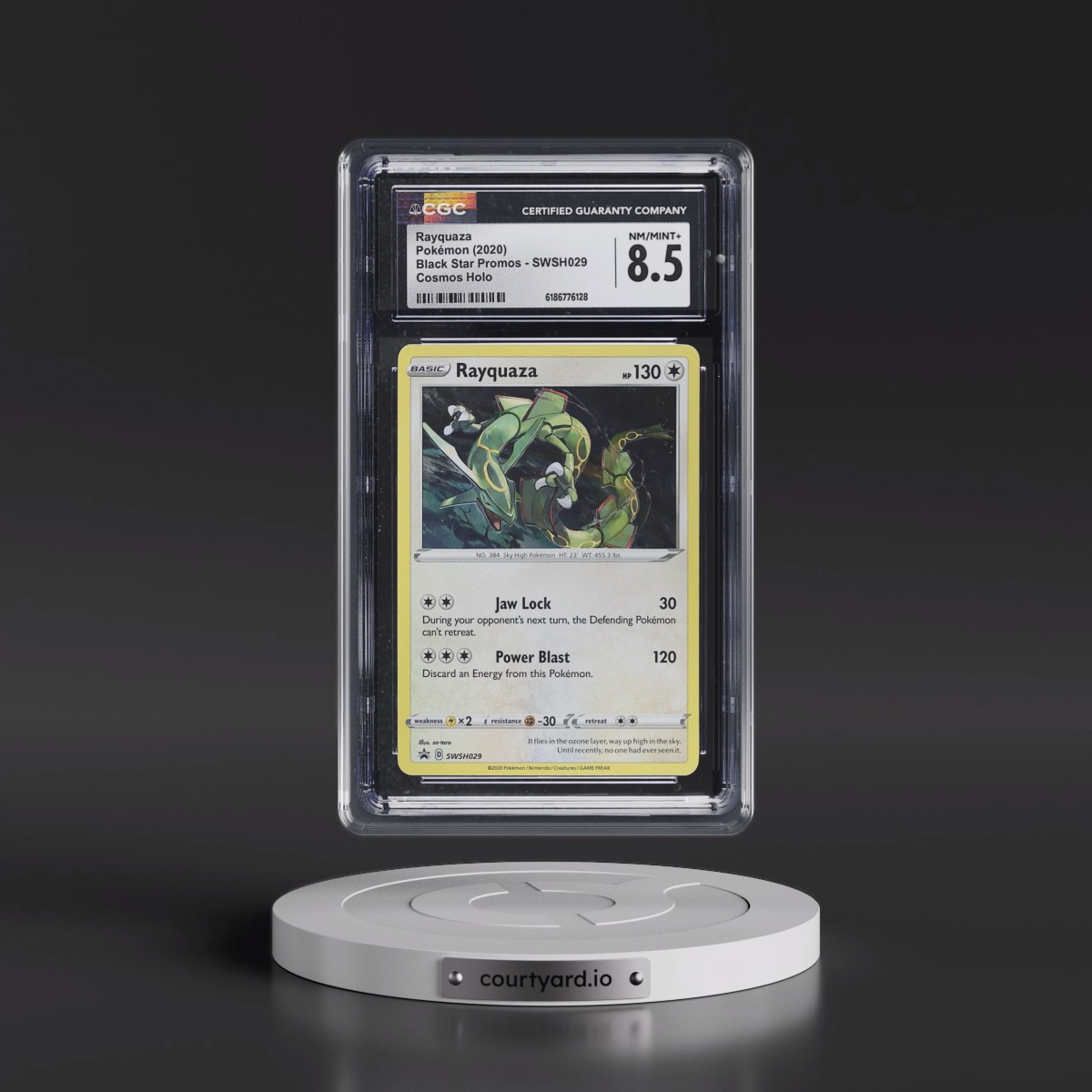 2017 Black Star Promos - Sword & Shield Rayquaza - Cosmos Holo #SWSH029 CGC 8.5