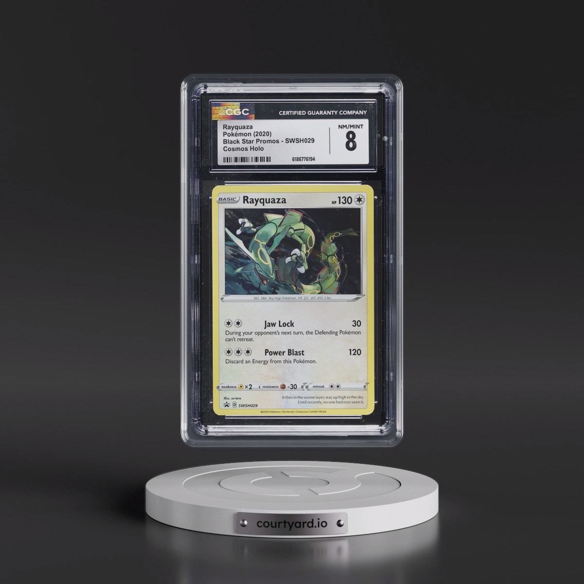 2017 Black Star Promos - Sword & Shield Rayquaza - Cosmos Holo #SWSH029 CGC 8