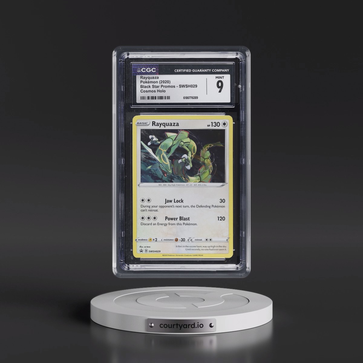 2017 Black Star Promos - Sword & Shield Rayquaza - Cosmos Holo #SWSH029 CGC 9